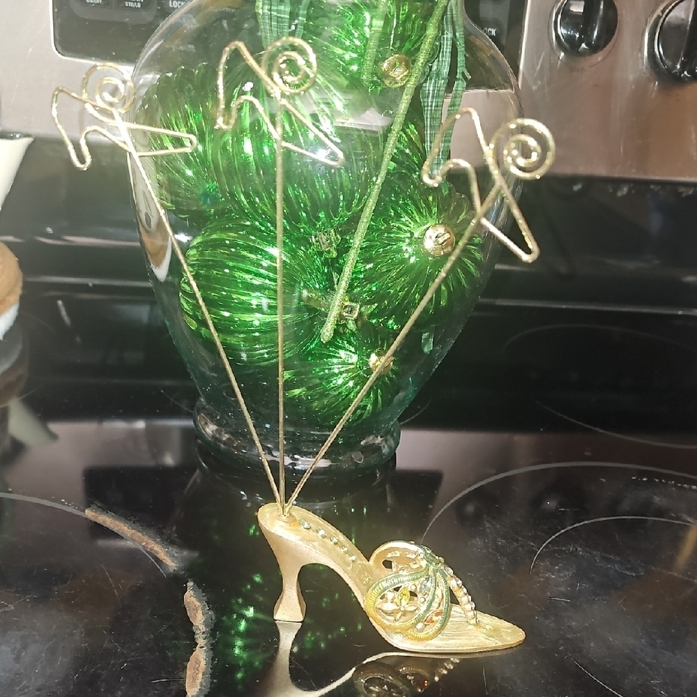 Gold High Heel Photo Holder NWOT